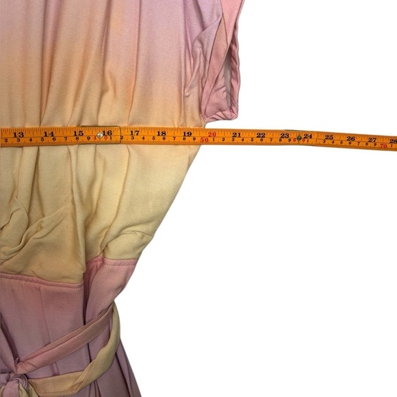 NWT Gianni Bini Pastel Multicolor Ombré Mini Wrap Dress Size Medium - Picture 9 of 11